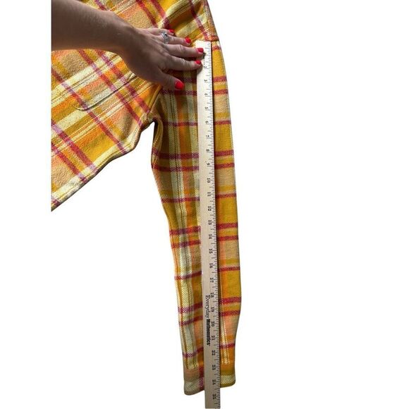 Cotopaxi Mero Flannel Button Down Shirt Unisex size S Yellow Orange Amber Plaid - Picture 8 of 10